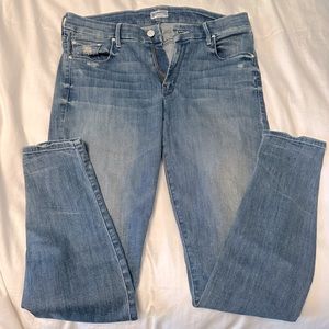 MOTHER JEANS The Looker in graffiti girl